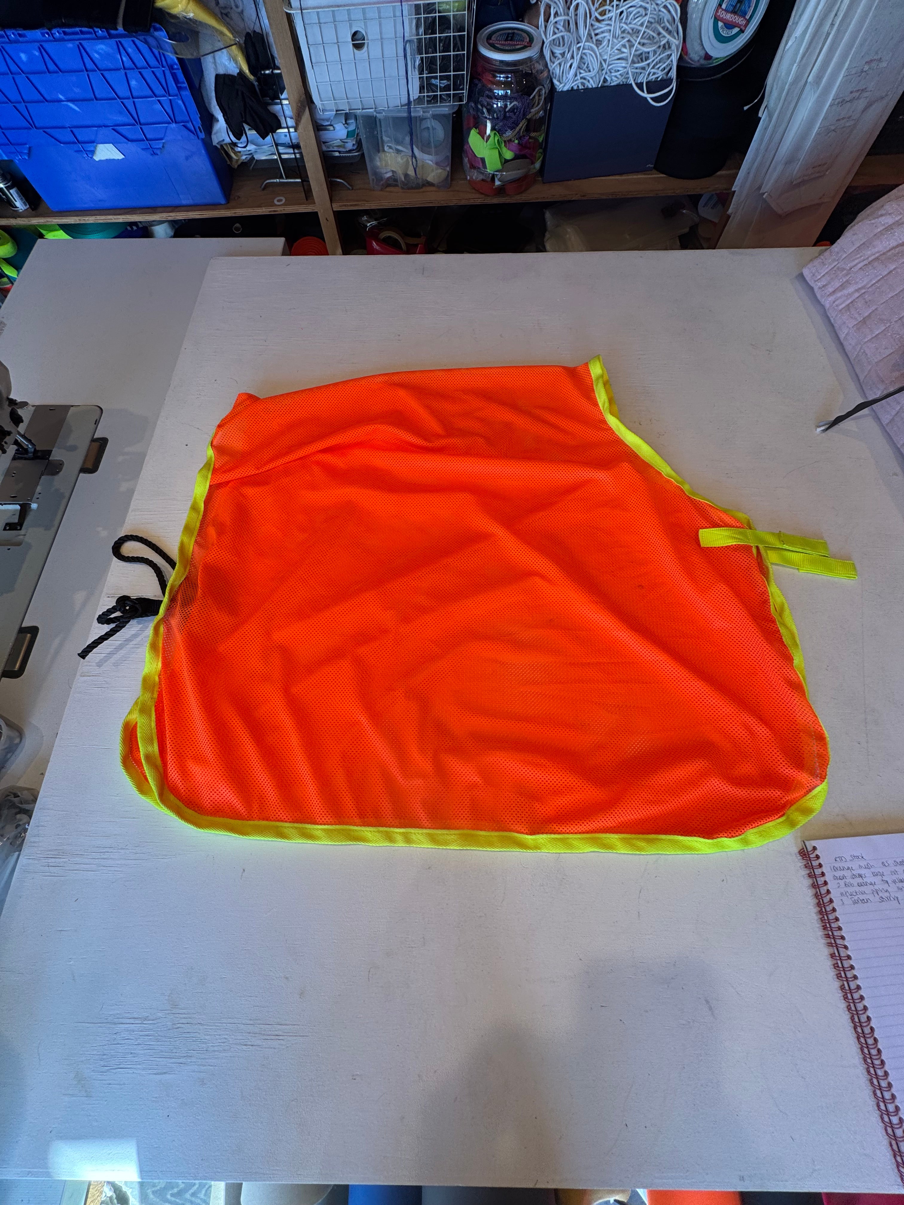 Neon/Flourescent Orange Mesh Quarter Sheet